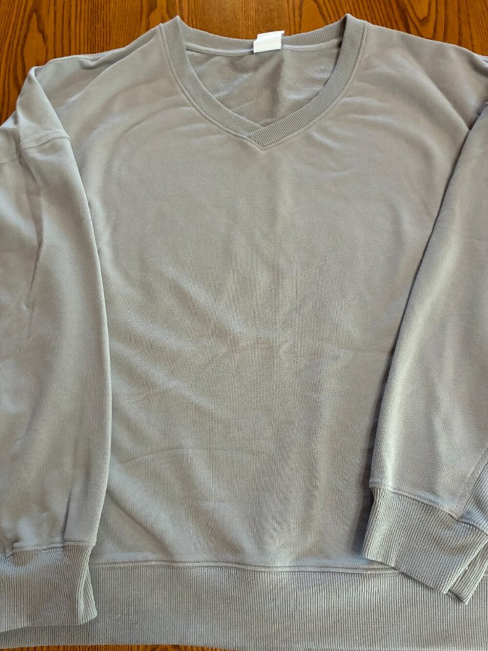 Berkley Jensen V-Neck Women's Plus Grey Sweatshirt XXL